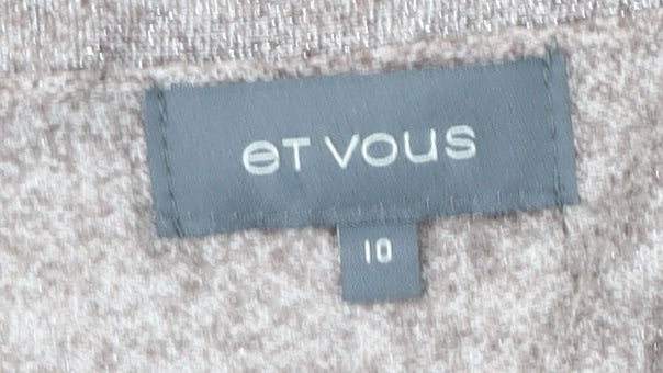 Womens UK Size 10 et vous Beige Cardigan Jumper