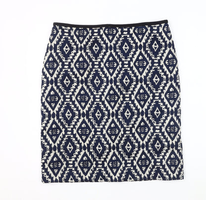 Marks and Spencer Women's Geometric Pencil Skirt - Size 16