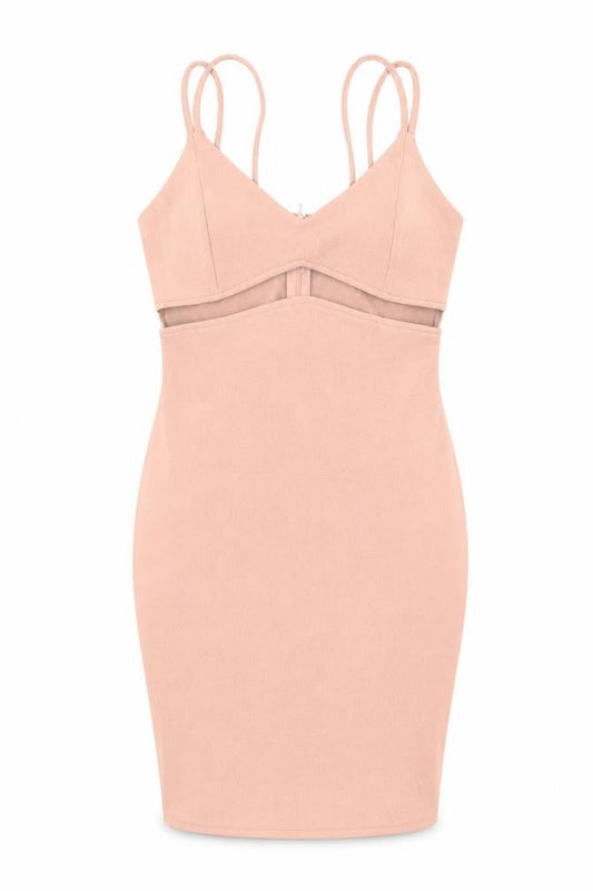 AX Women Beige Knee Length Bodycon Dress Size 12