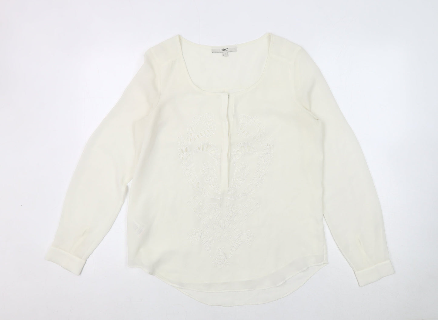Next Women's Ivory Blouse Size 10 Embroidered Detail