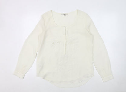 Next Women's Ivory Blouse Size 10 Embroidered Detail