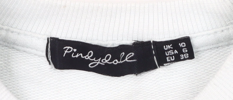 Pinkydoll Women's White Sweatshirt UK 10 Crew Neck Pullover