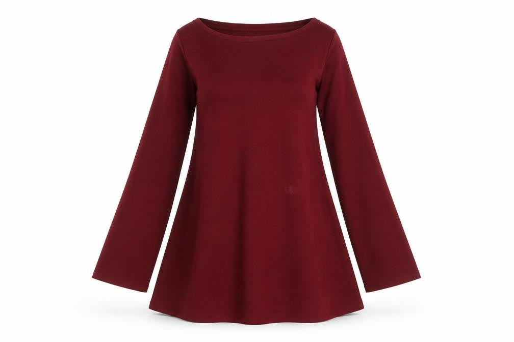 Zara Women's Red Long Sleeve Dress - Size S