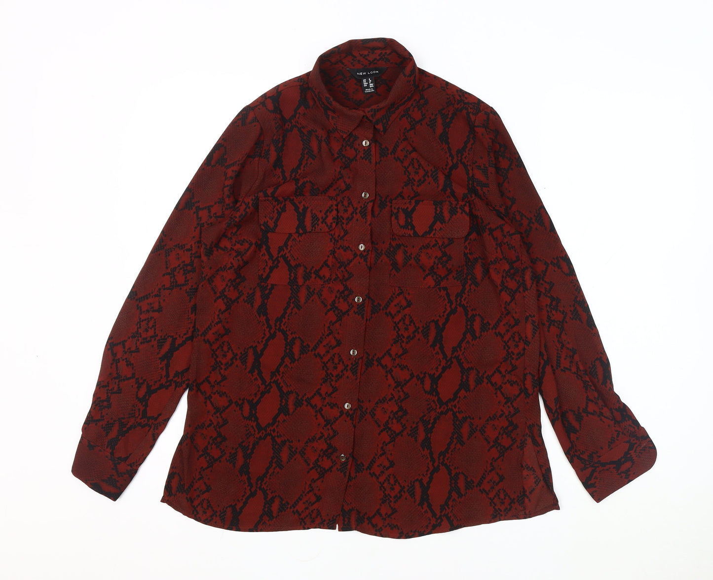 New Look Women's Multicoloured Button-Up Shirt UK 8