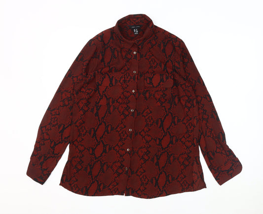 New Look Women's Multicoloured Button-Up Shirt UK 8