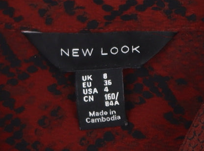 New Look Women's Multicoloured Button-Up Shirt UK 8