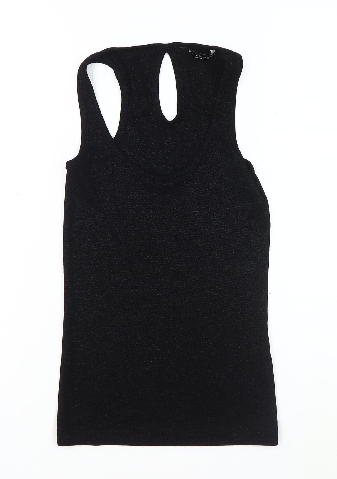Womens UK Size 8 Dorothy Perkins Black Basic Tank