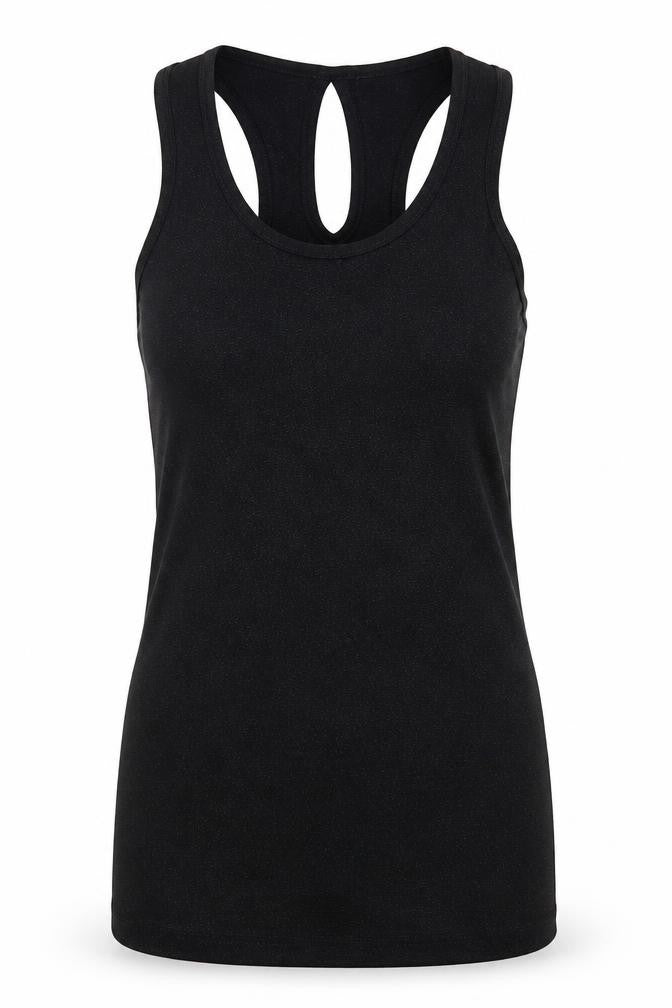Womens UK Size 8 Dorothy Perkins Black Basic Tank