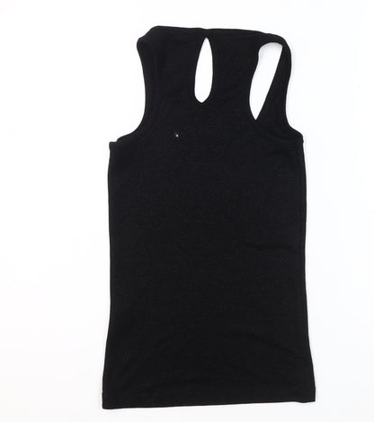 Womens UK Size 8 Dorothy Perkins Black Basic Tank