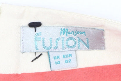 Monsoon Women's Ivory Pencil Skirt Size 14