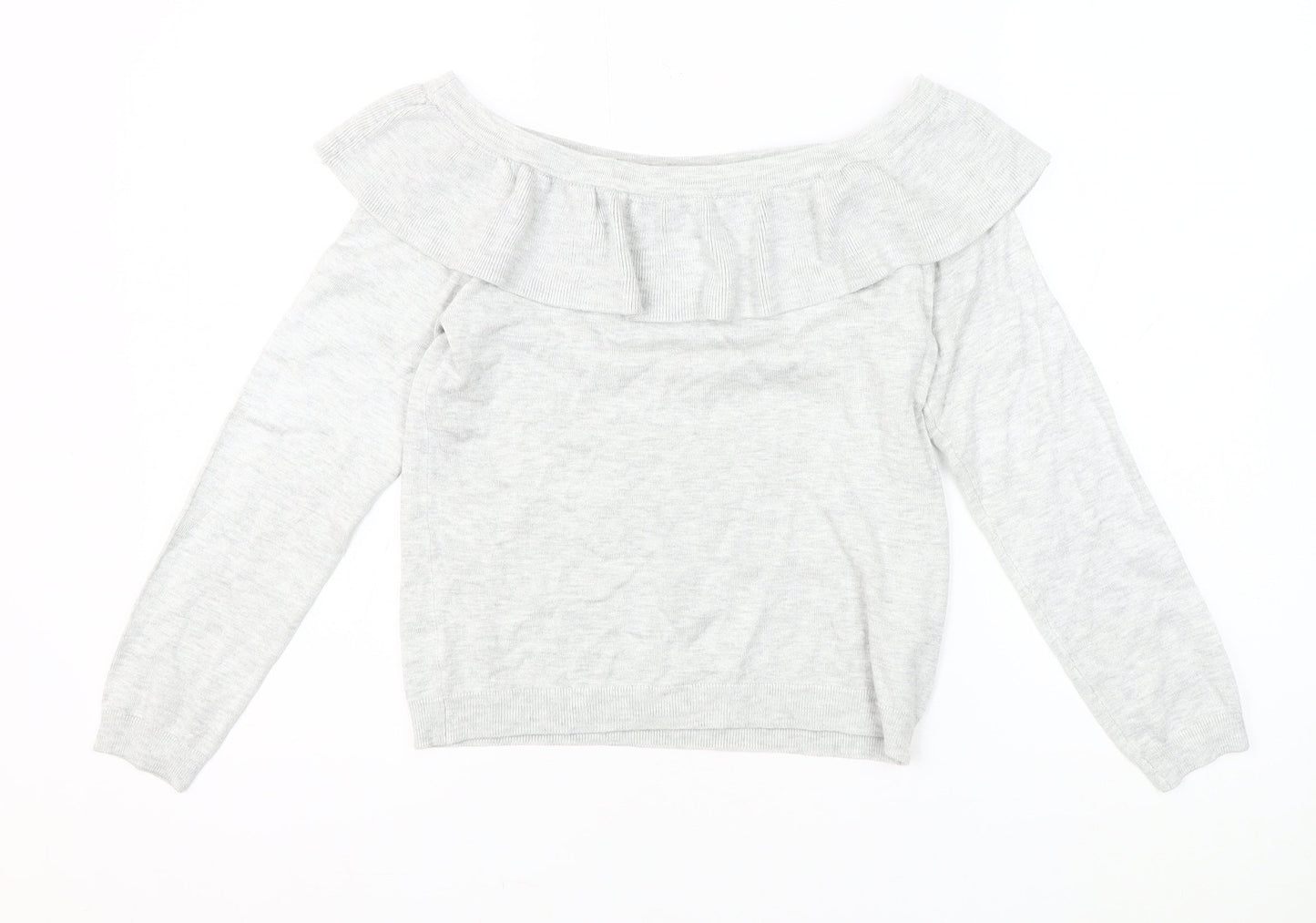 Womens UK Size S Divided Grey Pullover Jumper