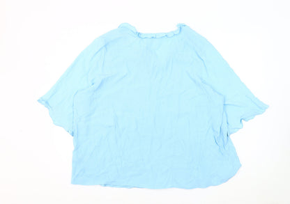Womens UK Size 20 Marks and Spencer Blue Basic Blouse