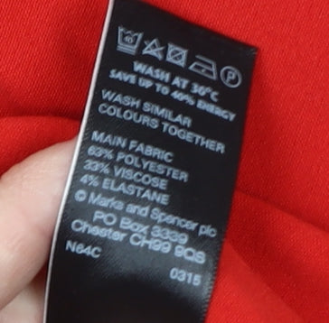 Marks and Spencer Women's Red Blazer Size 12