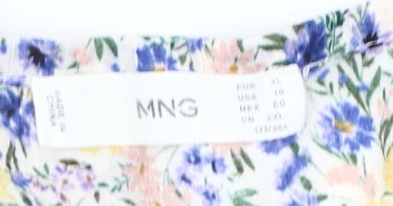 Womens UK Size 12 MNG Multicoloured Basic Blouse