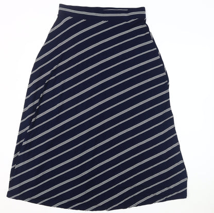 Marks and Spencer Women's Blue A-Line Skirt, Size 12