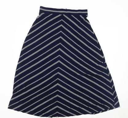 Marks and Spencer Women's Blue A-Line Skirt, Size 12