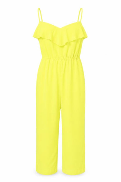 Womens UK Size 10 Miss Selfridge One-Piece Yellow Jumpsuit