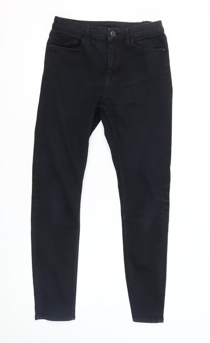 Mens UK Size 28 Topshop Slim Fit Straight Black Jeans