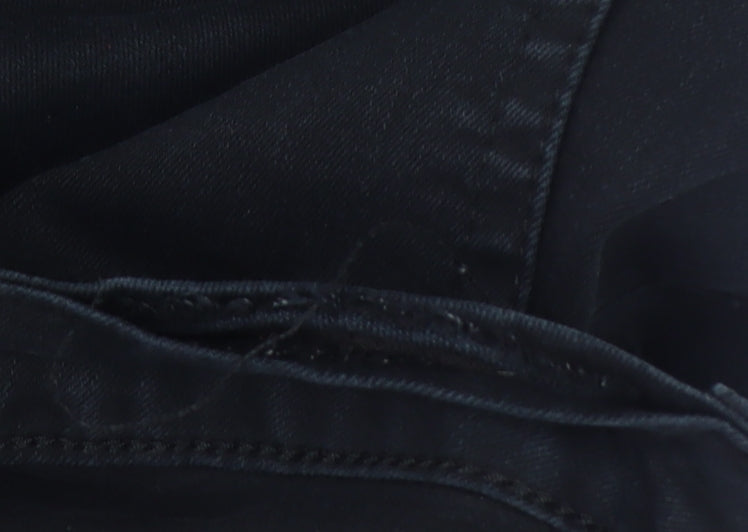 Mens UK Size 28 Topshop Slim Fit Straight Black Jeans