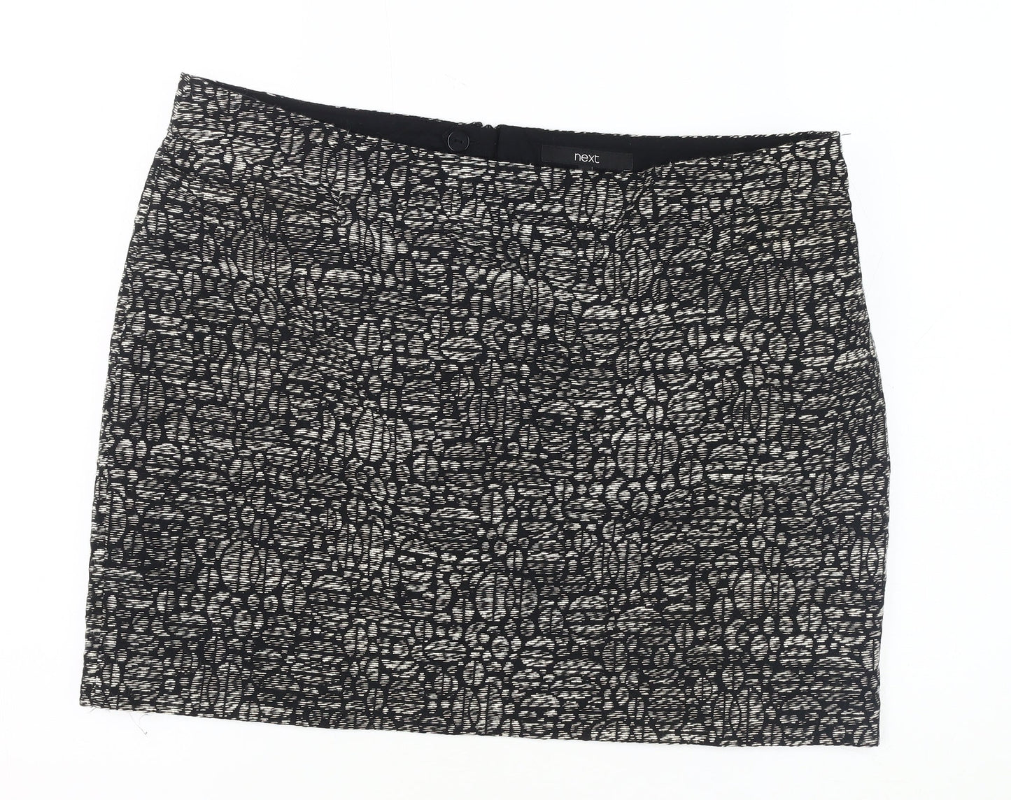 Next Women's Geometric Black Pencil Skirt Size 16