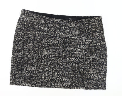 Next Women's Geometric Black Pencil Skirt Size 16