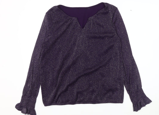 Womens UK Size 16 Dorothy Perkins Purple Basic Blouse
