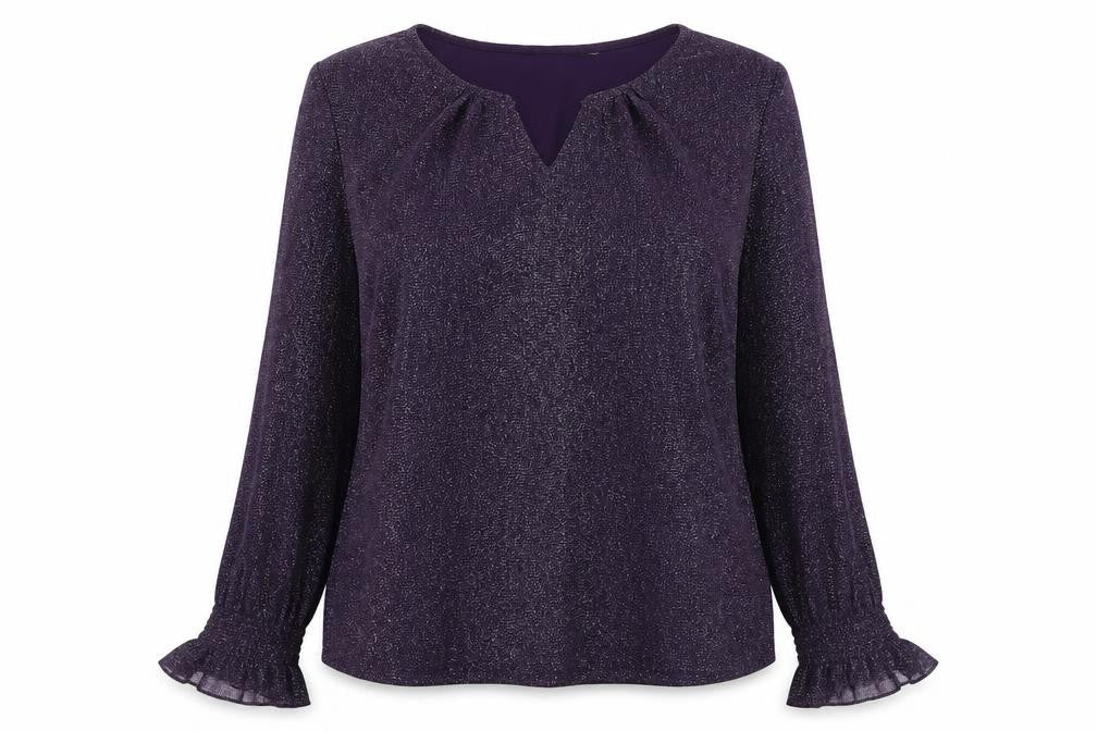 Womens UK Size 16 Dorothy Perkins Purple Basic Blouse