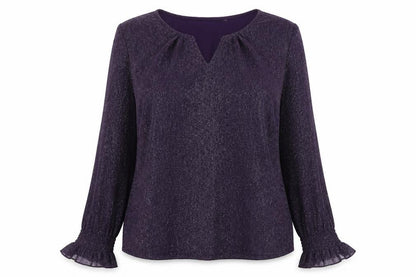 Womens UK Size 16 Dorothy Perkins Purple Basic Blouse