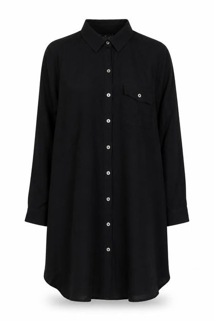 Topshop Petite Black Shirt Dress Size 4 Women
