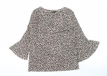 Womens UK Size 10 M&Co Beige Basic Blouse