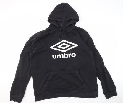 Mens UK Size 2XL Umbro Black Pullover Hoodie
