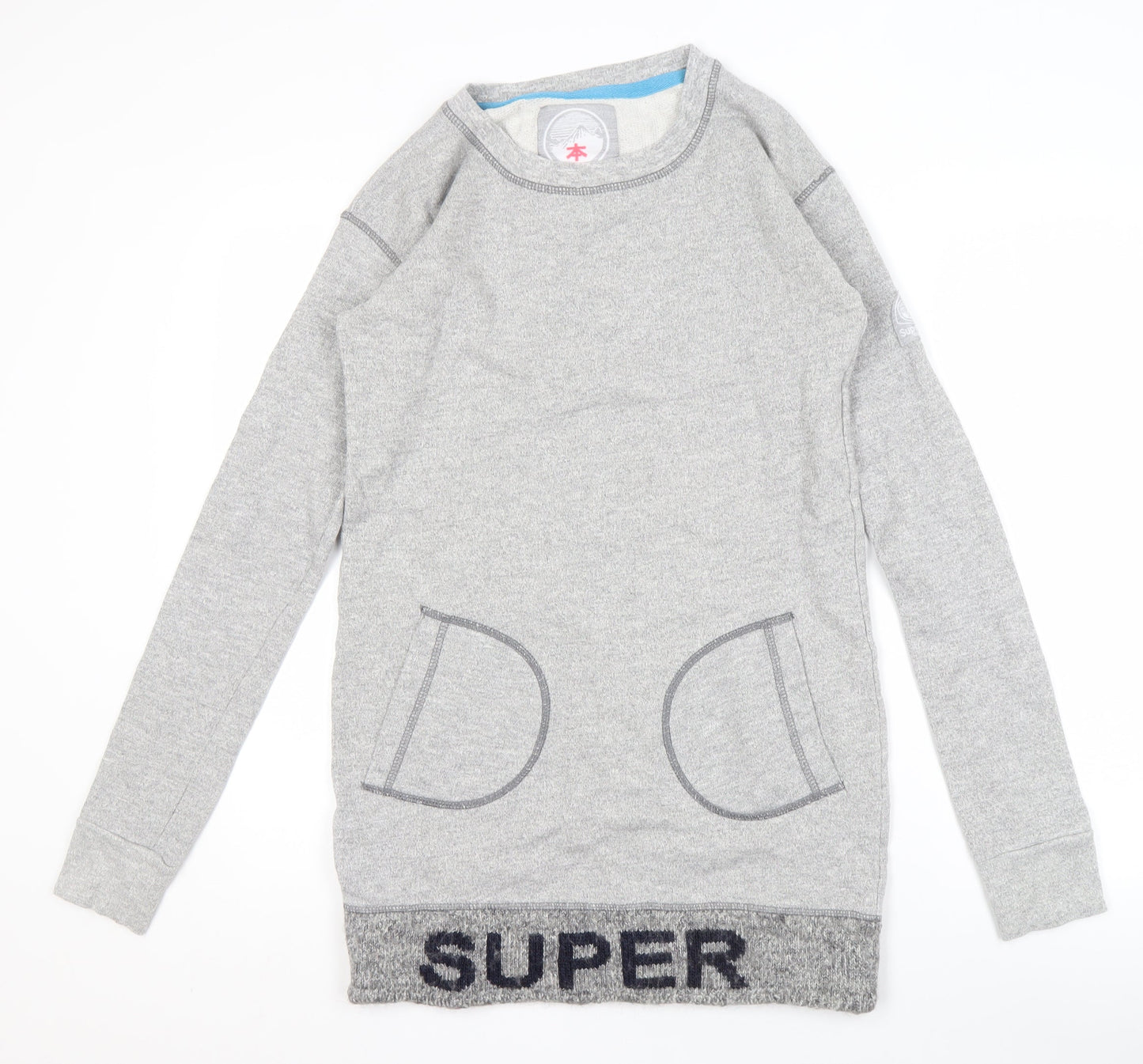 Superdry Men's Grey Logo Pullover Sweatshirt S
