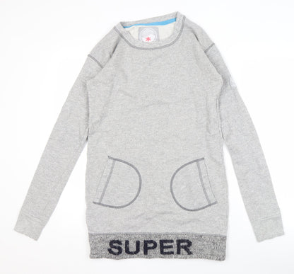 Superdry Men's Grey Logo Pullover Sweatshirt S