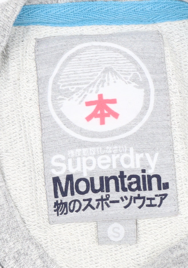 Superdry Men's Grey Logo Pullover Sweatshirt S