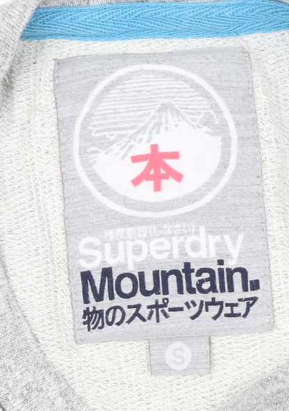 Superdry Men's Grey Logo Pullover Sweatshirt S