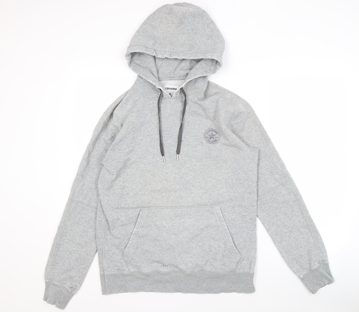 Mens UK Size S Converse Grey Pullover Hoodie