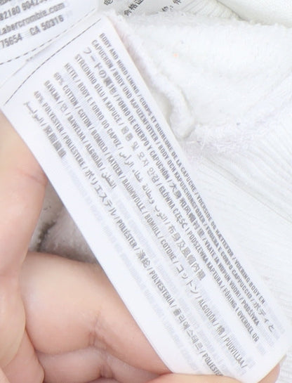 Hollister Women's White Floral Hoodie XS