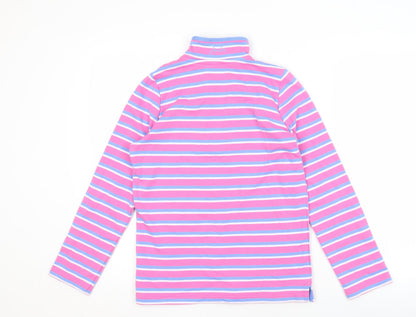 Joules Teens Pink Striped Sweatshirt 152 Zip Casual