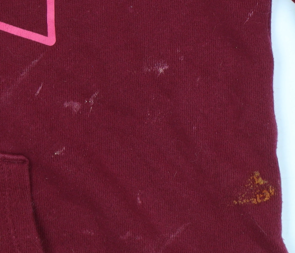 GAP Women's Red Full Zip Logo Hoodie, Size M