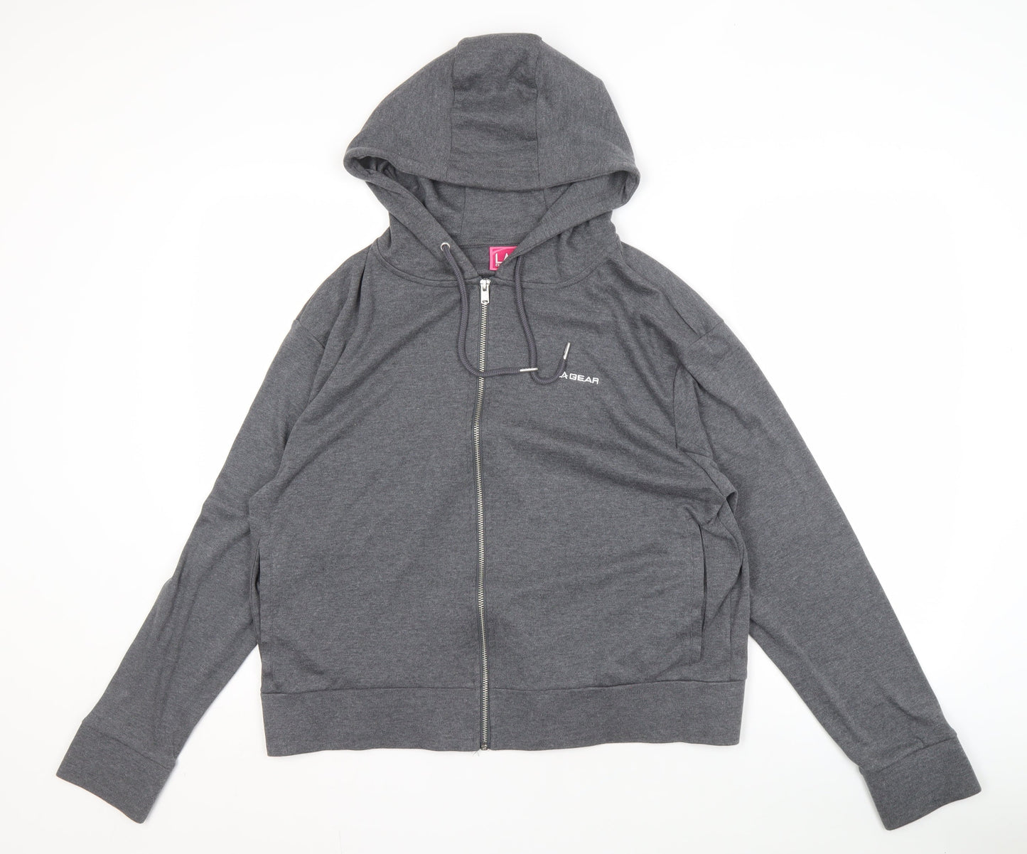 Womens UK Size 16 LA Gear Grey Full Zip Hoodie