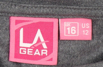 Womens UK Size 16 LA Gear Grey Full Zip Hoodie