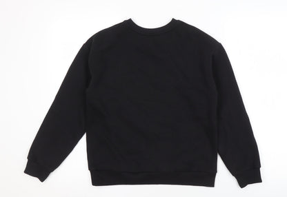George Girls Black Minnie Mouse Sequin Sweatshirt 11-12 Years