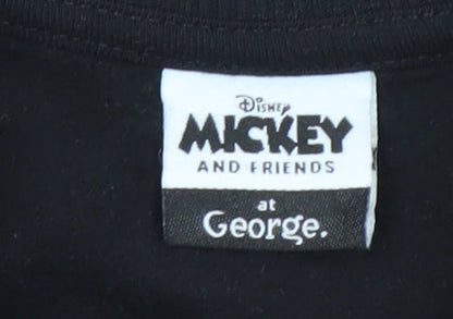 George Girls Black Minnie Mouse Sequin Sweatshirt 11-12 Years
