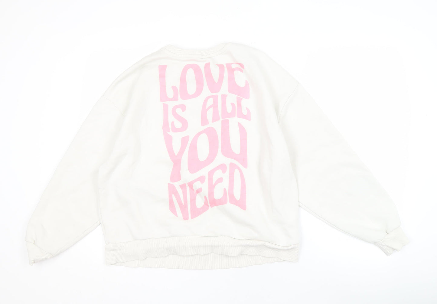 George Women's White Pullover Sweatshirt M 12-14