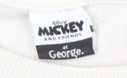 George Women's White Pullover Sweatshirt M 12-14