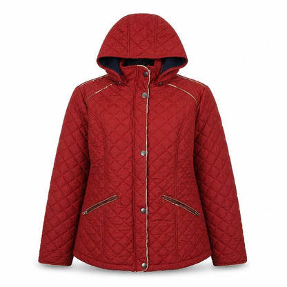 Womens UK Size 14 Cotton Traders Red Puffer Jacket