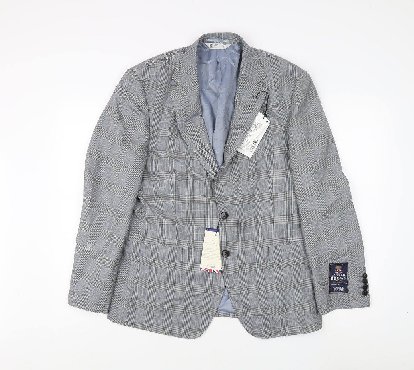 Mens UK Size 40 Marks and Spencer Regular Grey Suit Jacket