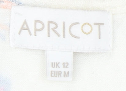 Womens UK Size 12 Apricot Ivory Tunic Blouse