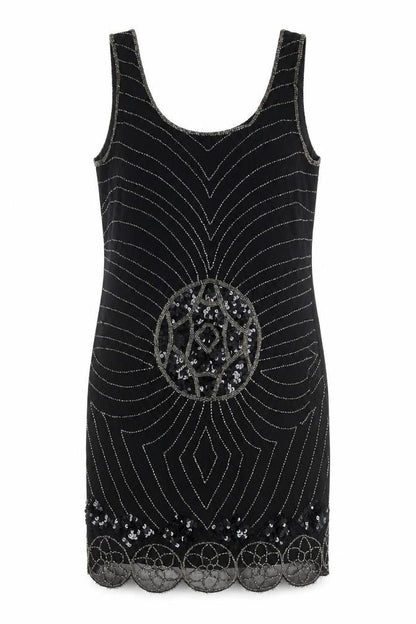 AX Paris Women's Black Sequined Sleeveless Dress Size 14