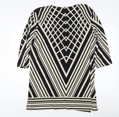 Wallis Women’s Black Geometric Viscose Dress L